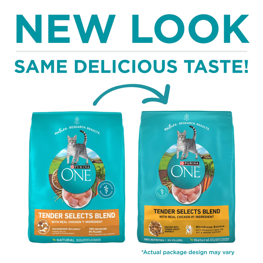 Purina ONE Tender Selects Dry Cat Food, Chicken, 22 lb Bag