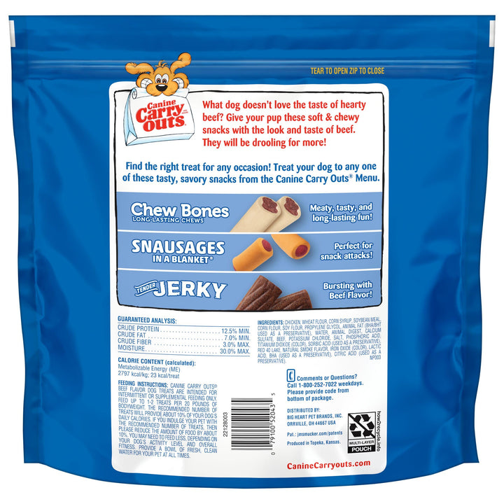 Canine Carry Outs Beef Flavor Dog Treats, 47 Ounce Bag
