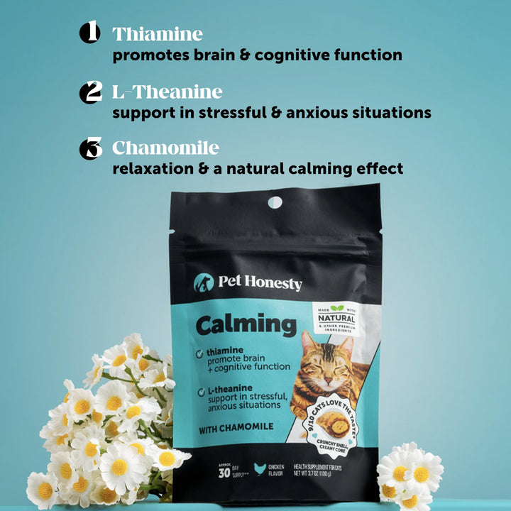 Pet Honesty Cat Calming Treats Alternative, Vet Backed Chews, Chicken 300ct