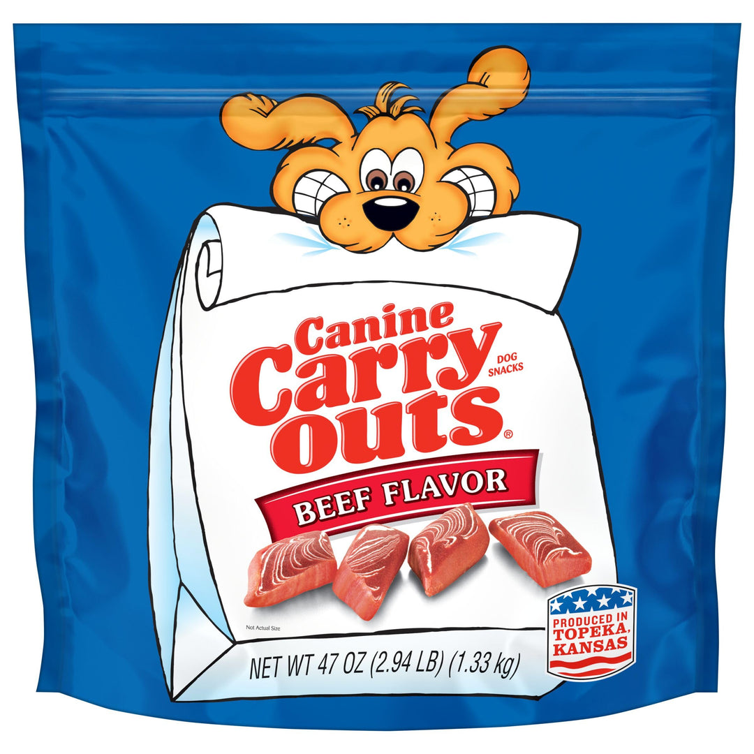 Canine Carry Outs Beef Flavor Dog Treats, 47 Ounce Bag