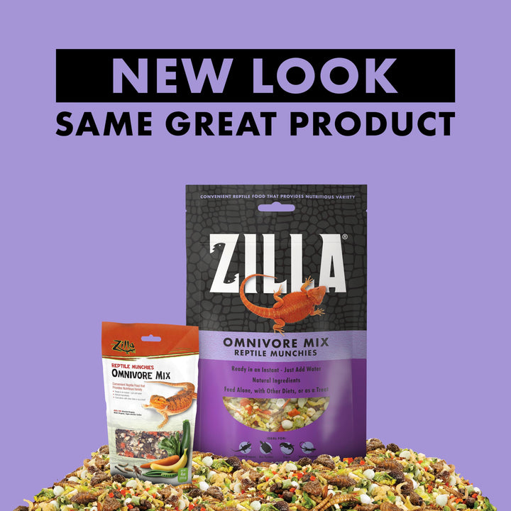Zilla Reptile Munchies Omnivore Mix, Dehydrated Vegetables, 4 Oz