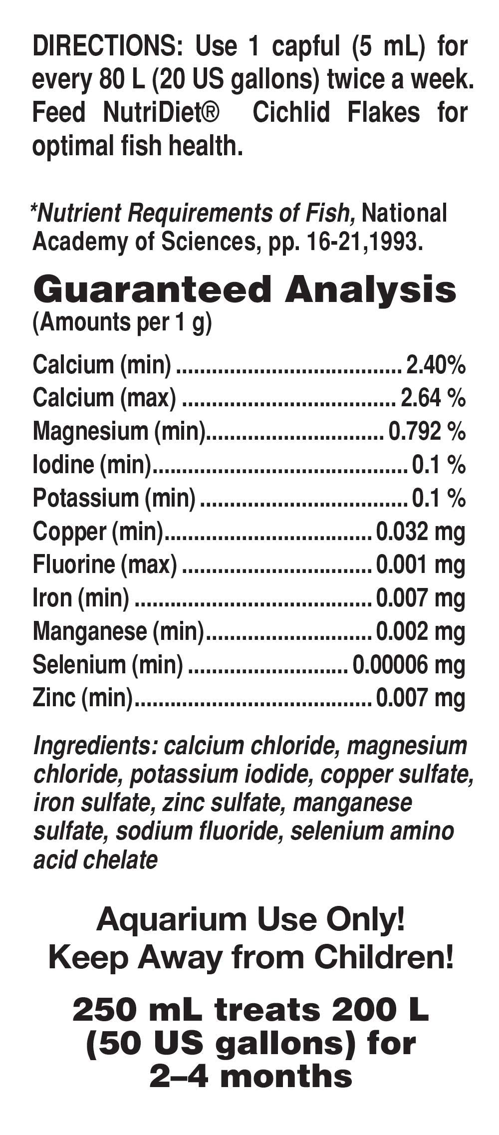 Seachem Cichlid Trace 250 mL / 8.5 fl. oz.