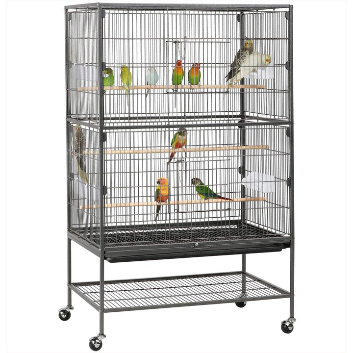 Yaheetech 52" Large Bird Cage for Parakeets, Cockatiels, Conures, Black