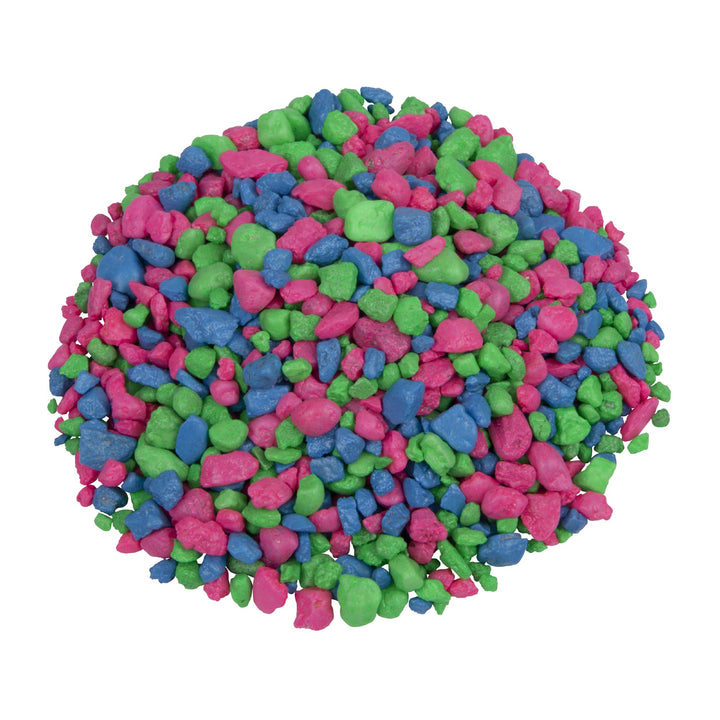 GloFish Aquarium Gravel, Pink, Green &amp; Blue Mix, 5 lbs