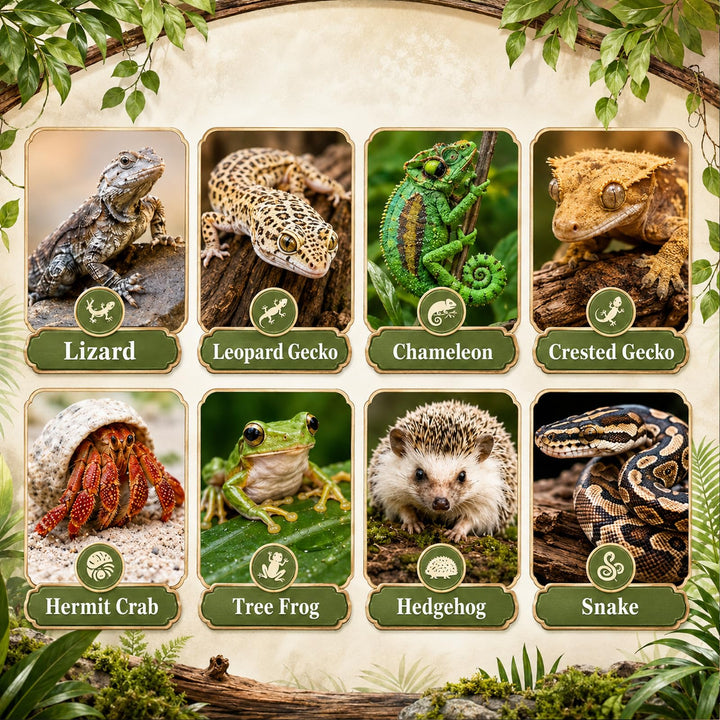 RUNANIA Crested Gecko Tank Accessories，Reptile Vines Plants with Coconut Shell Ladder Hideout Hermit Crab Decor for Leopard Gecko Lizard Chameleon Tortoise Snake Terrarium Decor