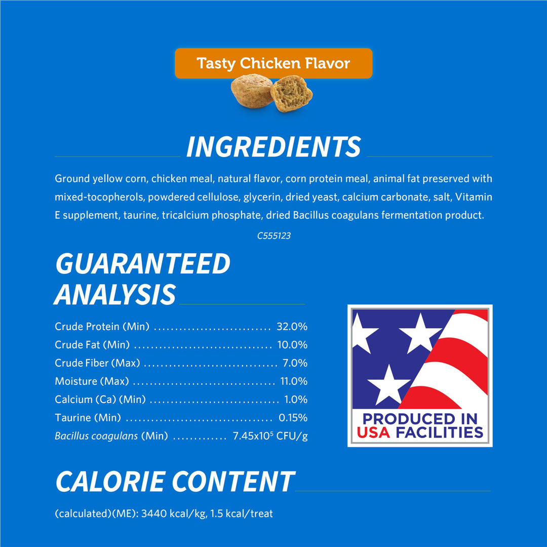 Dentalife Purina Dental Cat Treats, Tasty Chicken Flavor, 19 oz Pouch