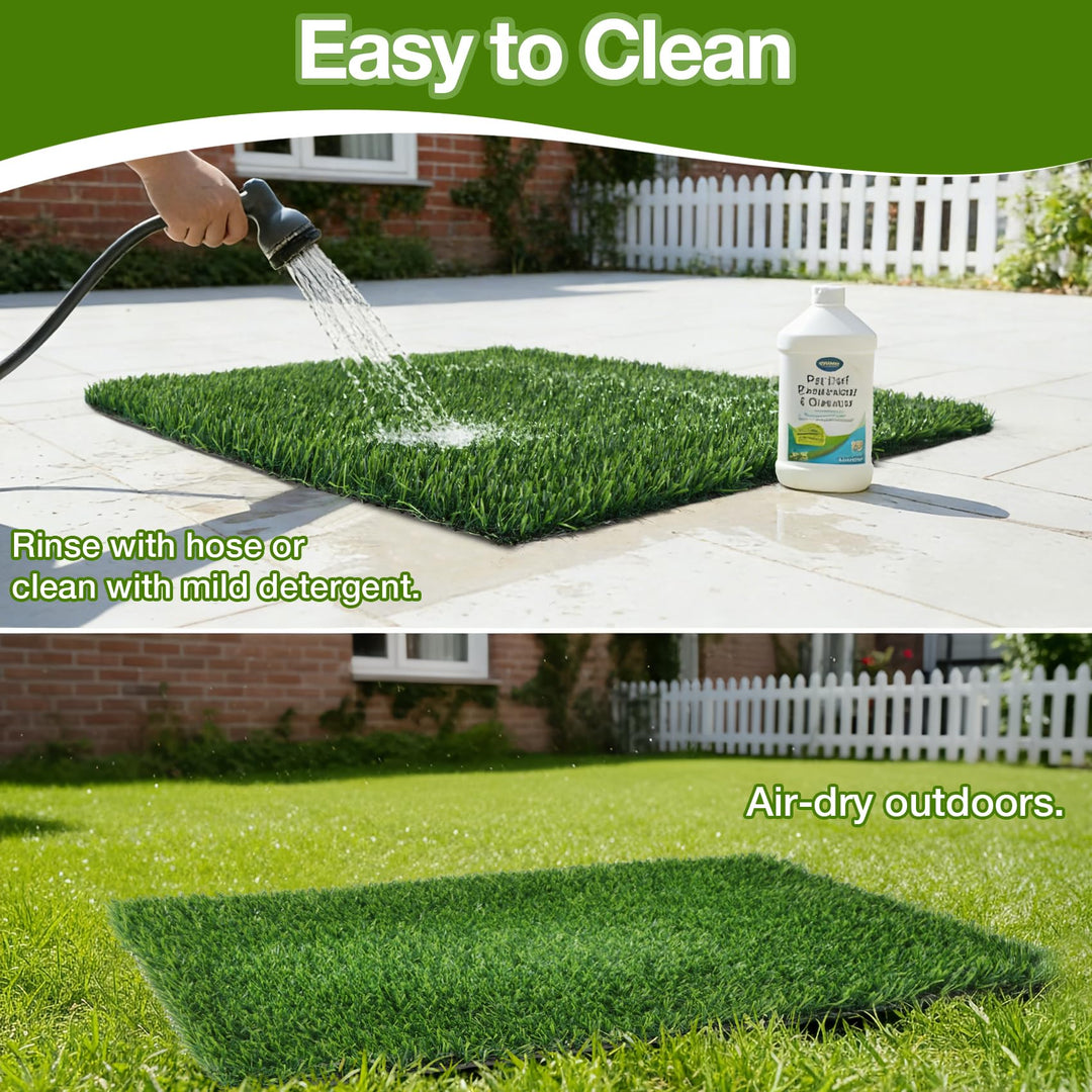 TOOKOO 2 Pack Fake Grass Pee Pad for Dogs Potty Training 16"x24"