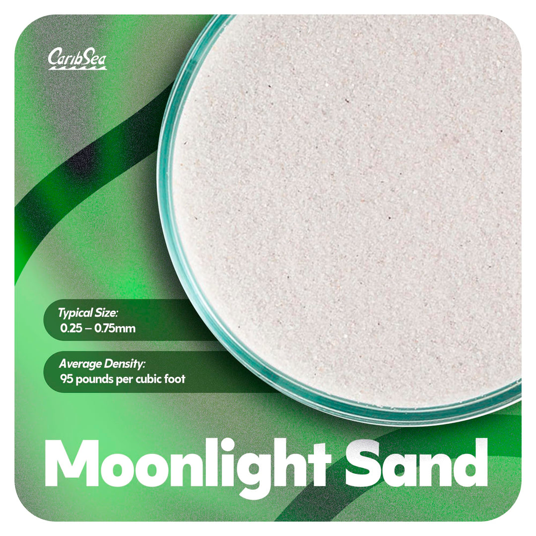 CaribSea Moonlight Sand - 20 lbs - Soft &amp; Natural Substrate for Freshwater Aquariums, Enhances Aesthetic Appeal &amp; Supports Aquatic Environments