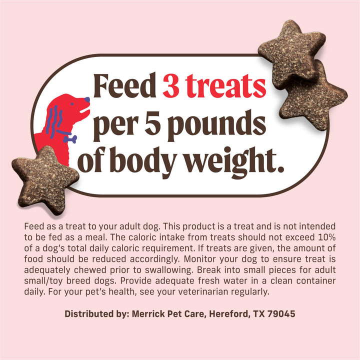 Merrick Power Bites Real Beef Natural Grain Free Dog Treats 6 oz Pouch