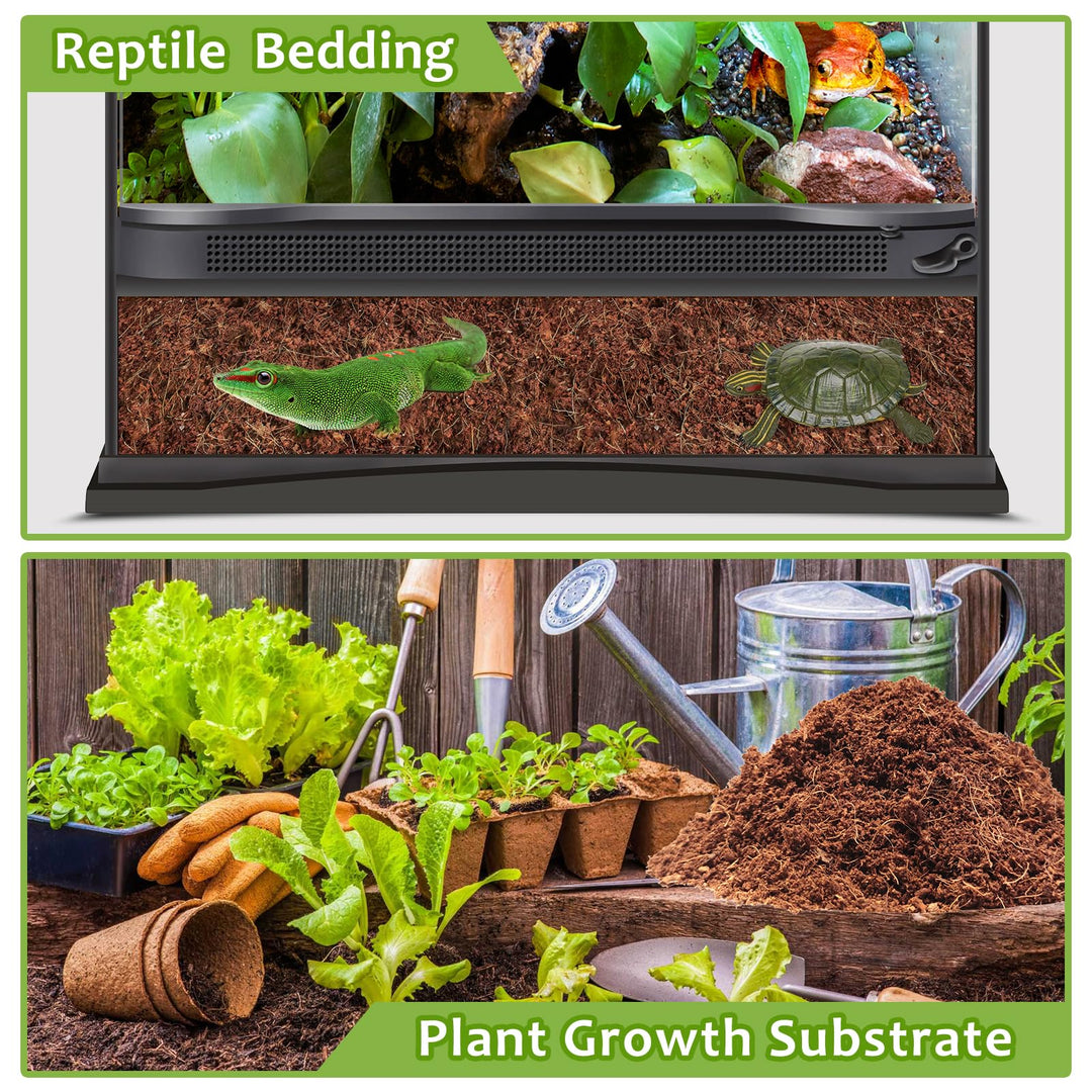 Riare 1 Pack Natural Coconut Fiber Substrate, Coco Coir Reptile Bedding
