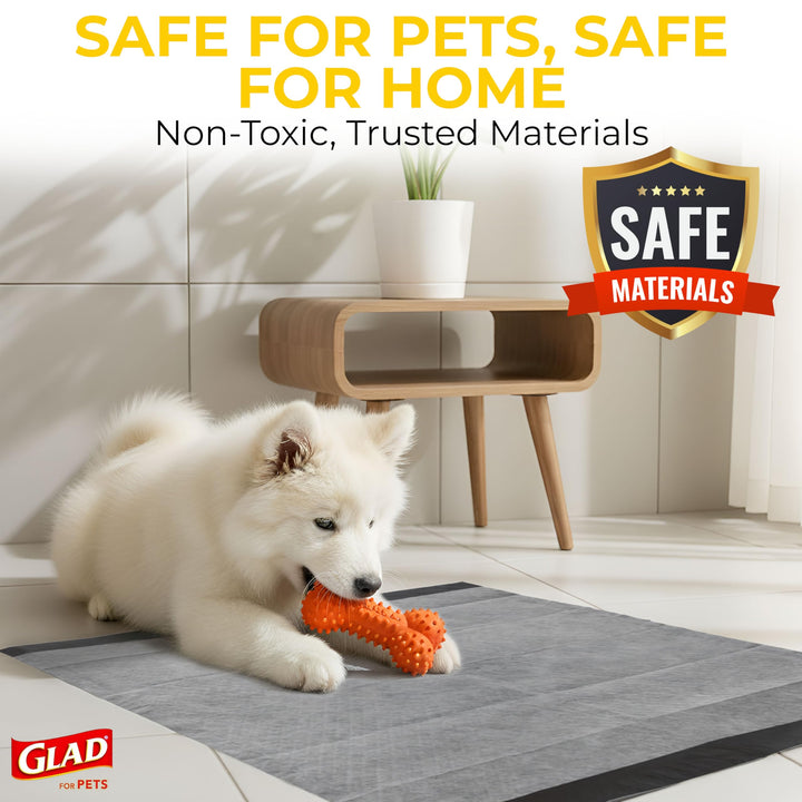 Glad for Pets, Puppy Pads - Activated Carbon, Dog Pee Pads, 100 Count