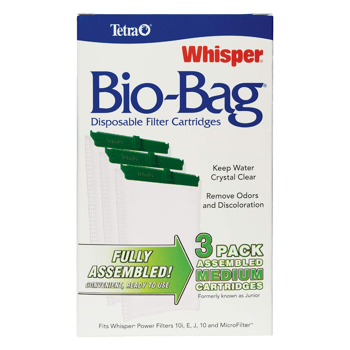 Tetra Whisper Bio-Bag Medium Filter Cartridges for Aquariums, 3 Count