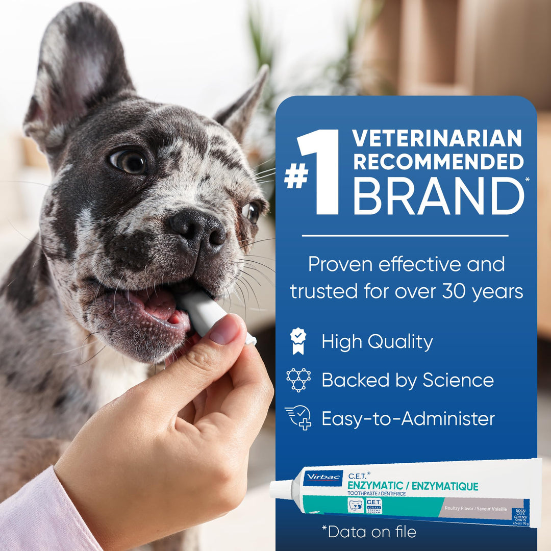 C.E.T. Enzymatic Toothpaste for Dogs and Cats, Vanilla Mint, 2.5oz