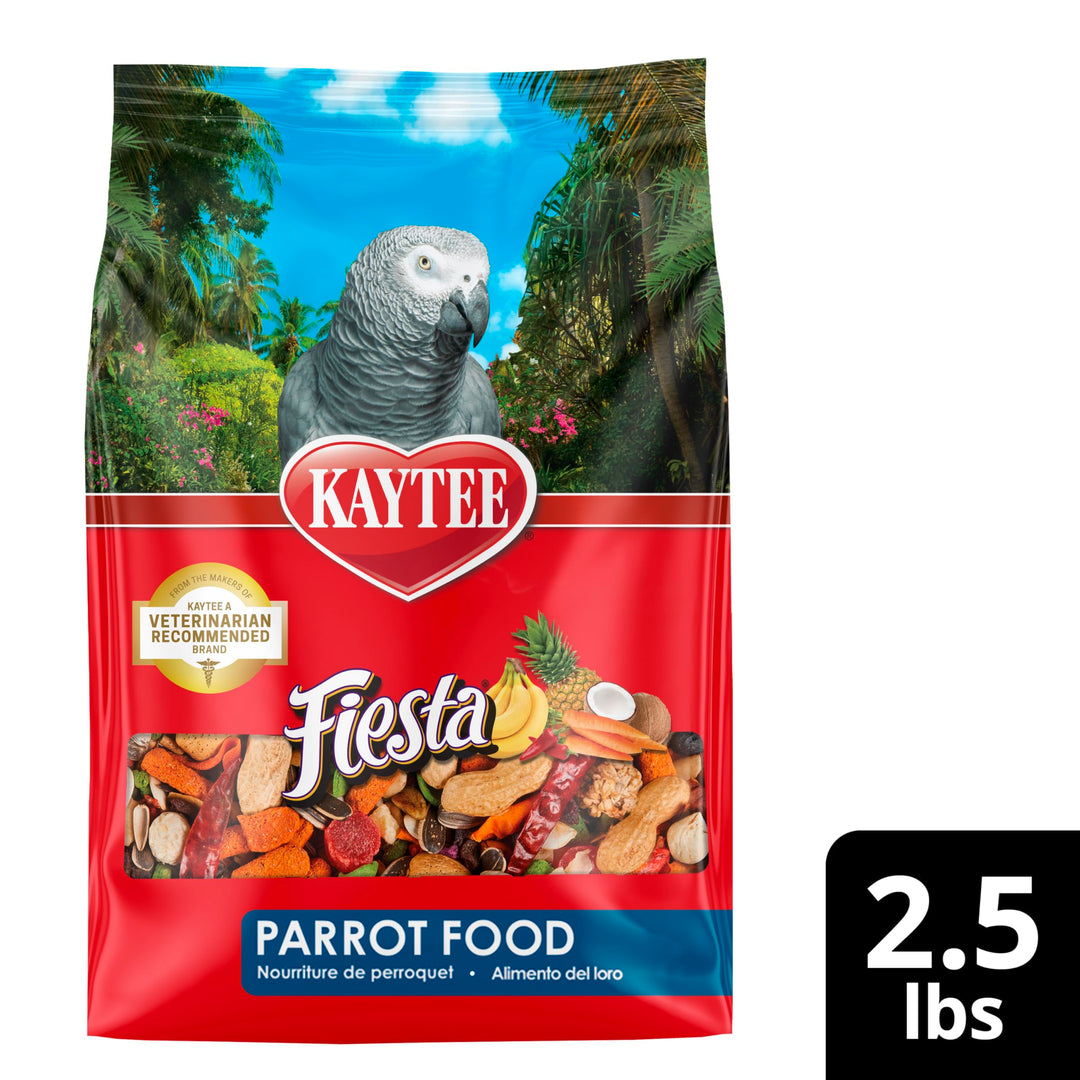Kaytee Fiesta Parrot Food for Large Birds, 2.5 Pounds