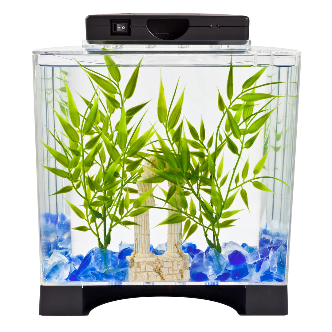 Tetra LED Half Moon 1.1 Gallon Fish Tank Kit for Betta Fish