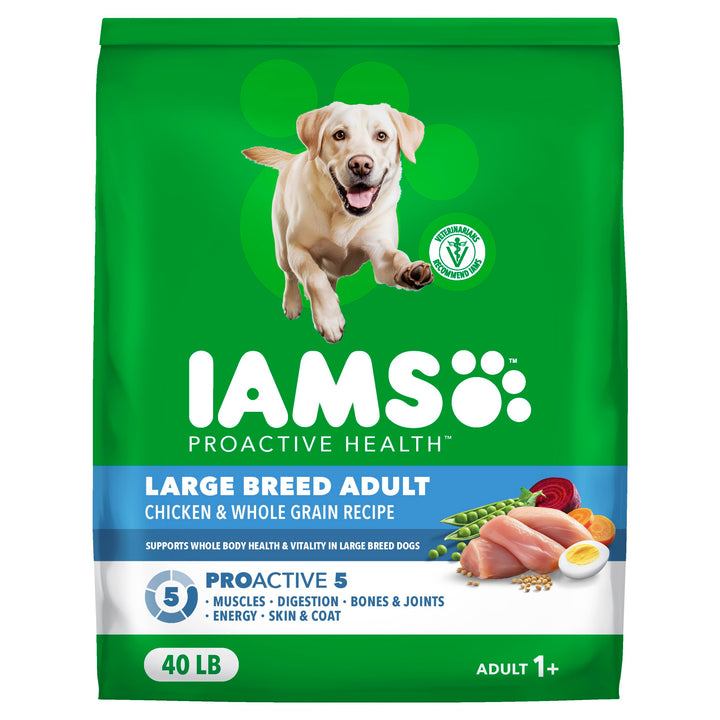 IAMS Proactive Health Large Breed Dry Dog Food, Chicken, 40 lb