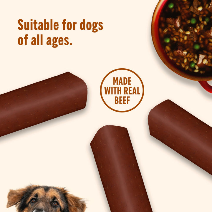 Rachael Ray Nutrish Soup Bones Dog Treats, Real Beef &amp; Barley Flavor, 3 Bones, 6.3 Ounces