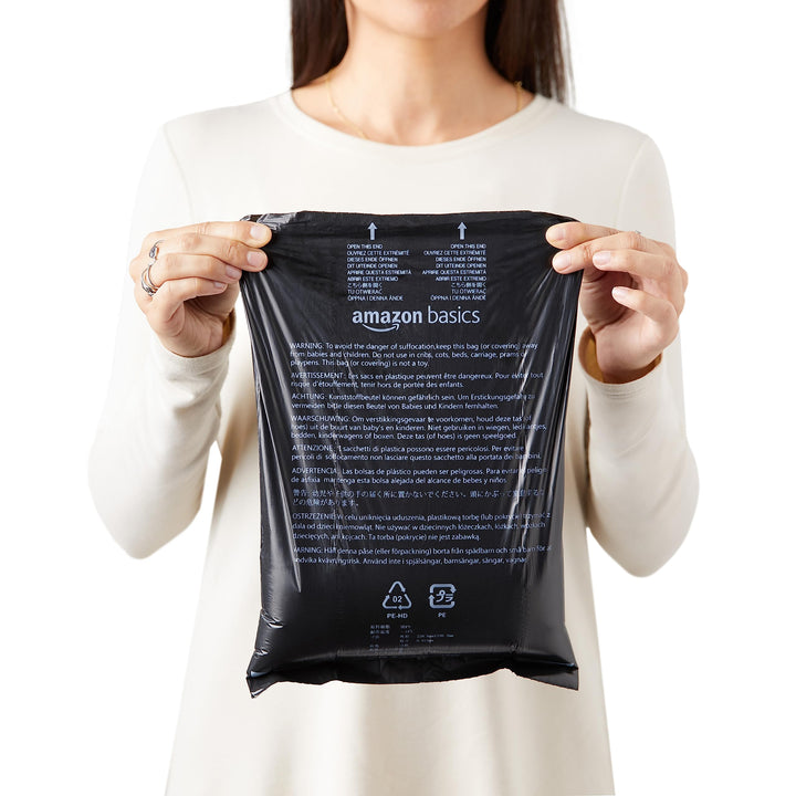 Amazon Basics Dog Poop Leak Proof Bags with Dispenser and Leash Clip, Unscented, 13" x 9", 900 Count (60 Rolls)