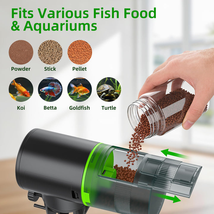 Freesea Automatic Fish Feeder for Aquarium: One-Touch Easy Setup &amp; 3 Timers