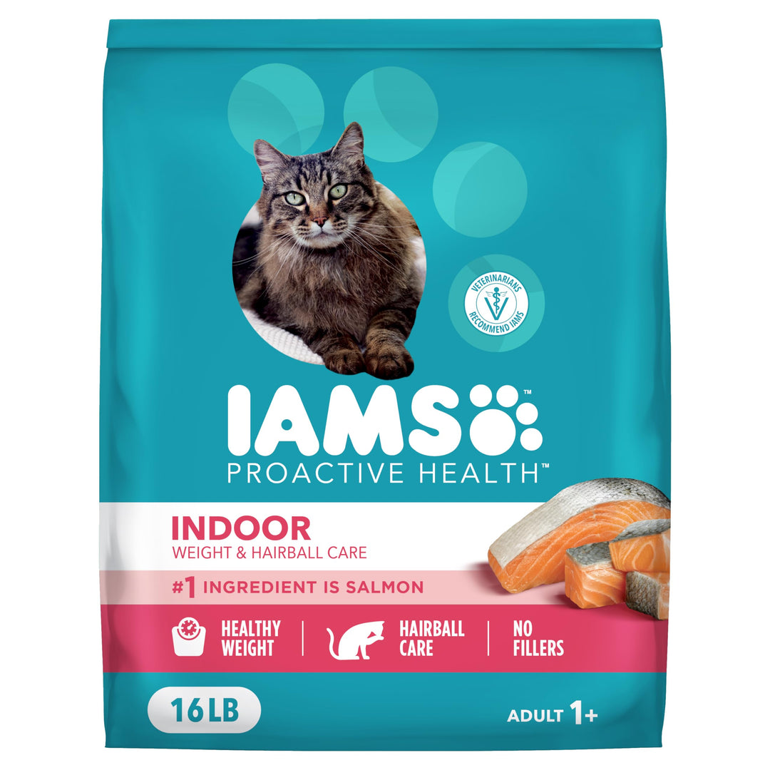 IAMS Proactive Health Indoor Dry Cat Food, Salmon, 16 lb