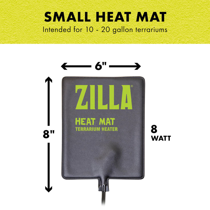 Zilla Heat Mat for Reptiles, Terrarium Heater, Small, 8 Watt