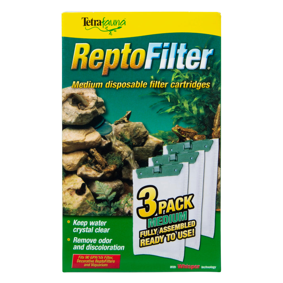 Tetra ReptoFilter Medium Filter Cartridges for Terrariums, 3 Count