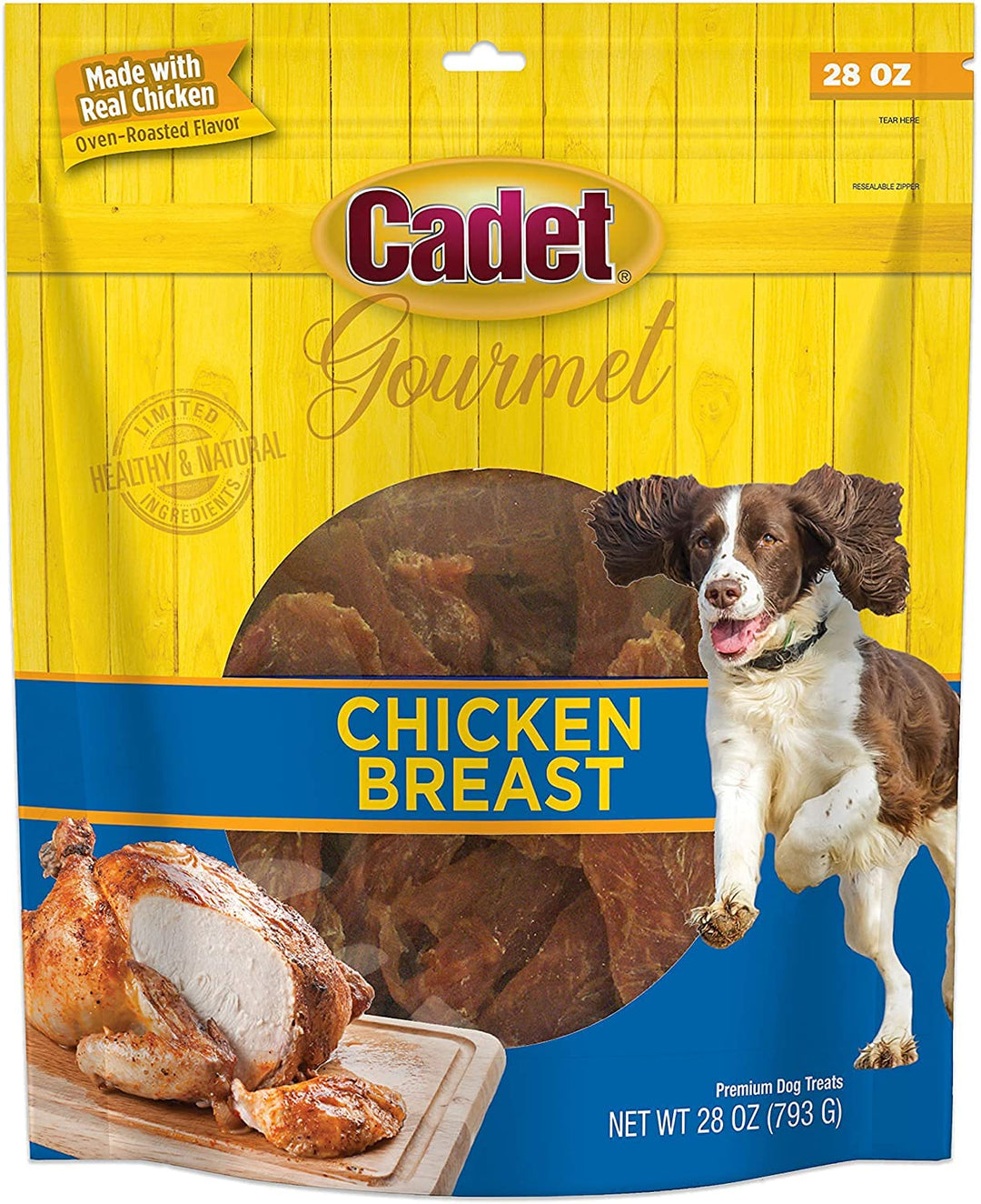 Cadet Chicken Breast Jerky Dog Treats, 28 Ounces Per Bag (3 Pack)