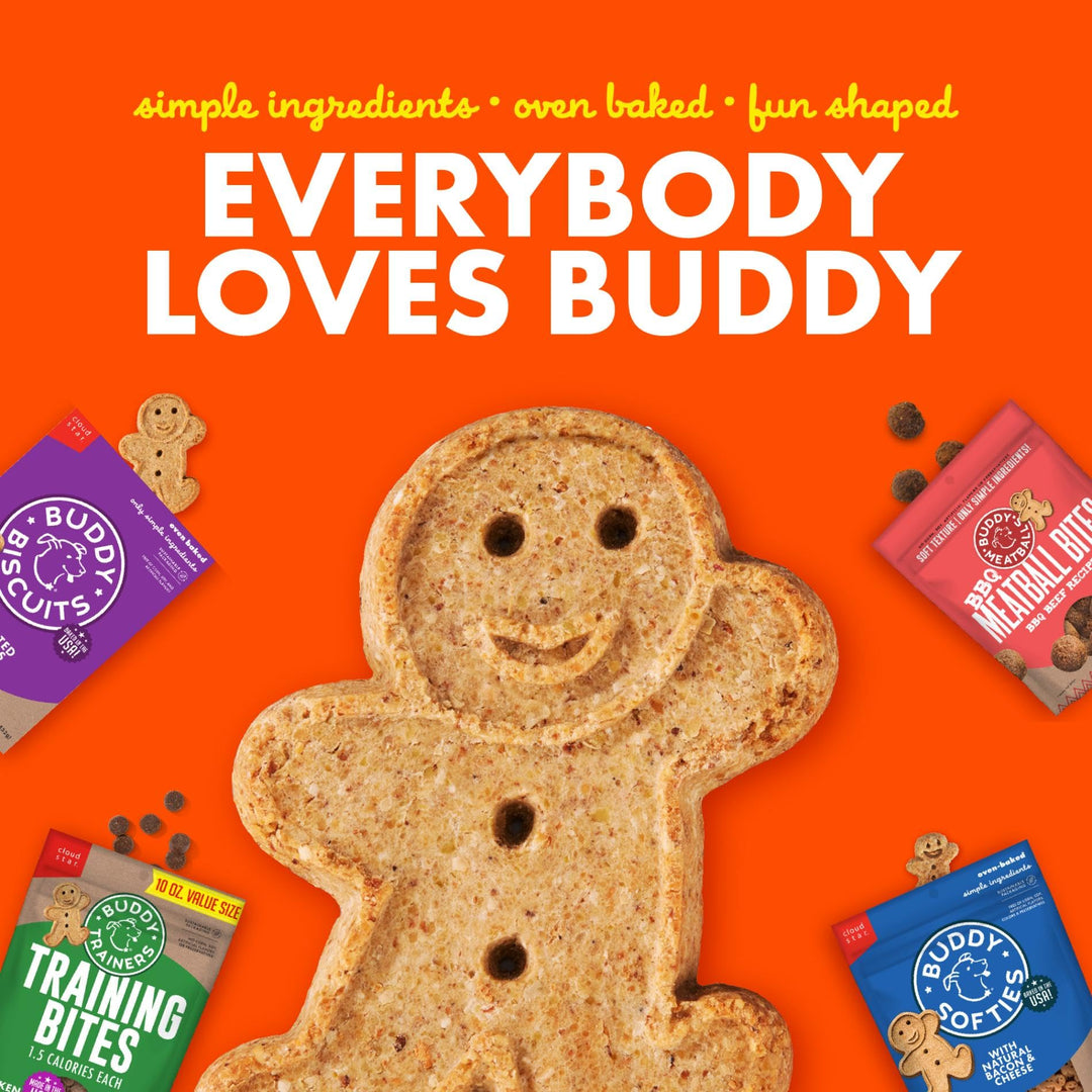 Buddy Biscuits Mini Soft &amp; Chewy Dog Treats, Peanut Butter, 20 oz Jar