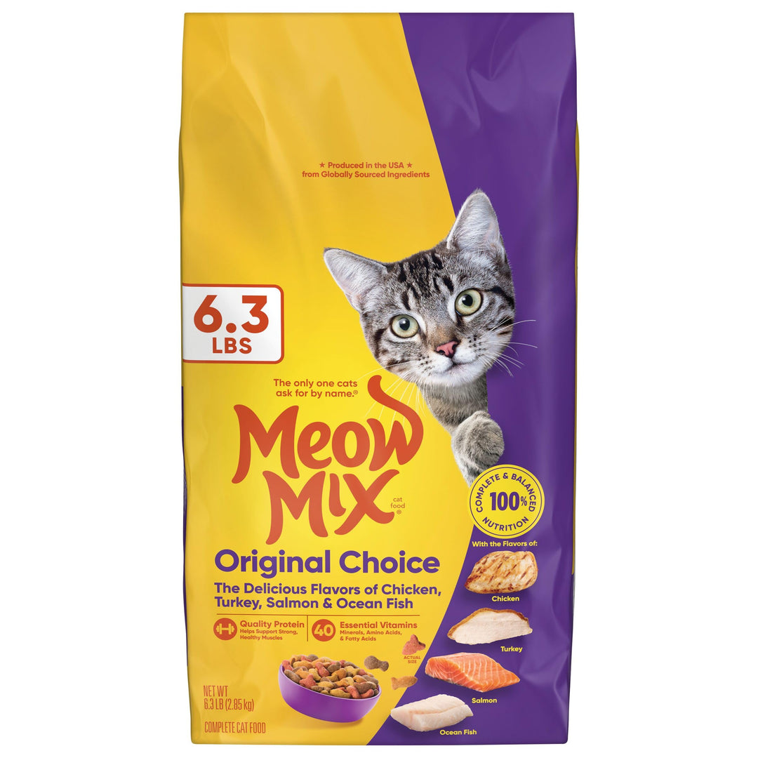 Meow Mix Original Choice Dry Cat Food, 6.3 Pound Bag