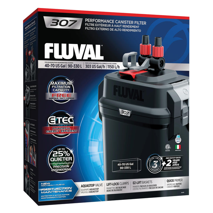 Fluval 307 Perfomance Canister Filter for Aquariums up to 70 Gallons
