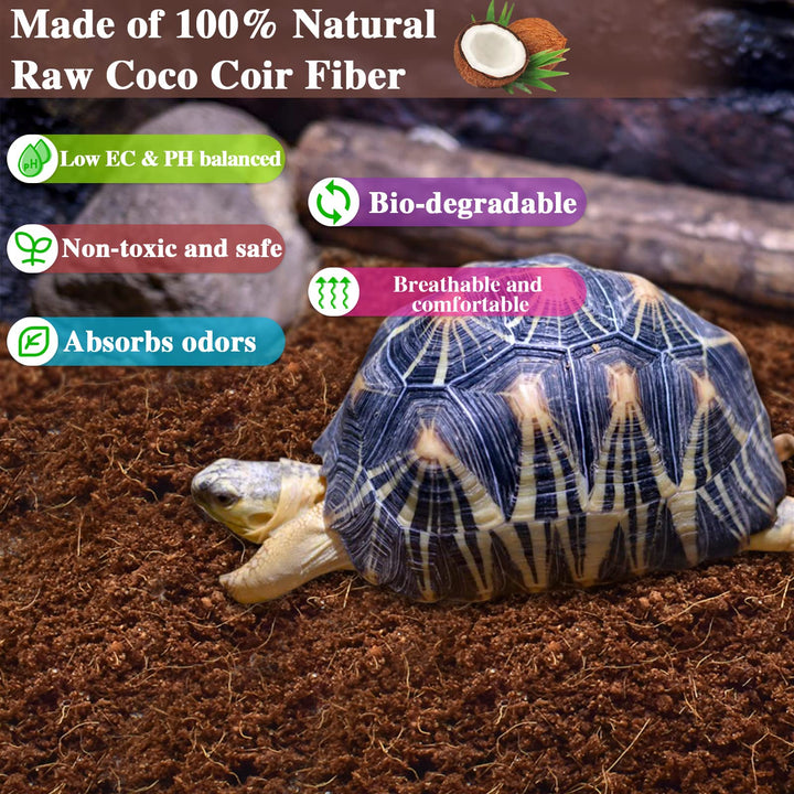 ZeeDix 2 Pack Coconut Fiber Substrate, Premium Coco Coir Reptile Substrate