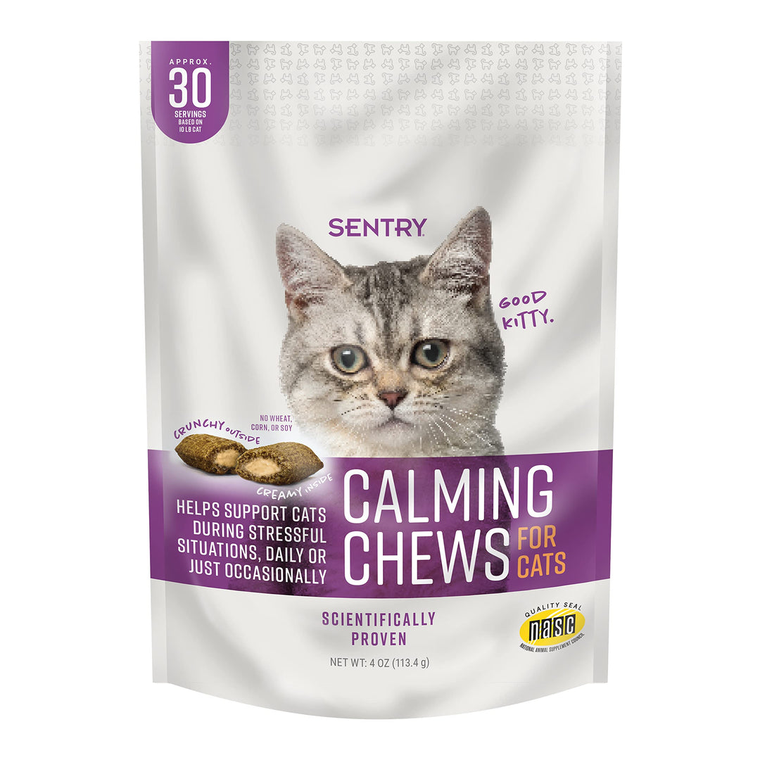 Sentry Calming Chews for Cats, Pheromone Stress Aid, 4oz