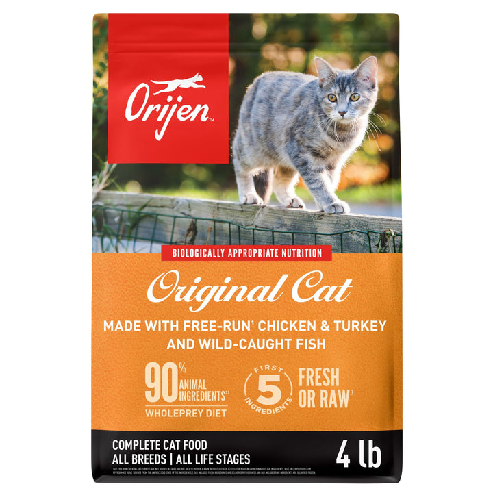 ORIJEN Grain Free WHOLEPREY Dry Cat Food Original Recipe 4lb Bag