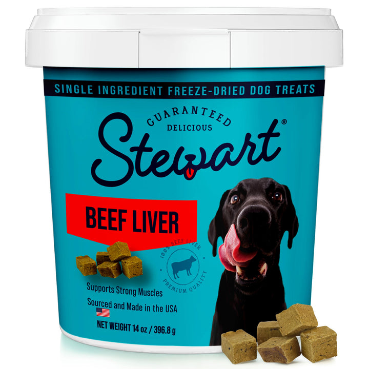 Stewart Freeze Dried Dog Treats, 100% Beef Liver, 14 oz Tub