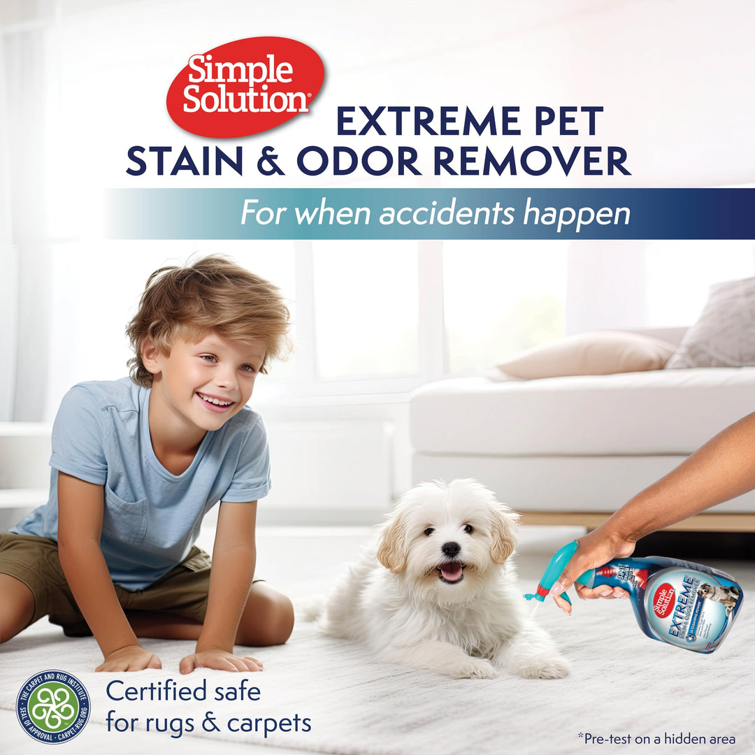 Simple Solution Extreme Stain &amp; Odor Remover, Enzyme Stain Cleaner, 32oz