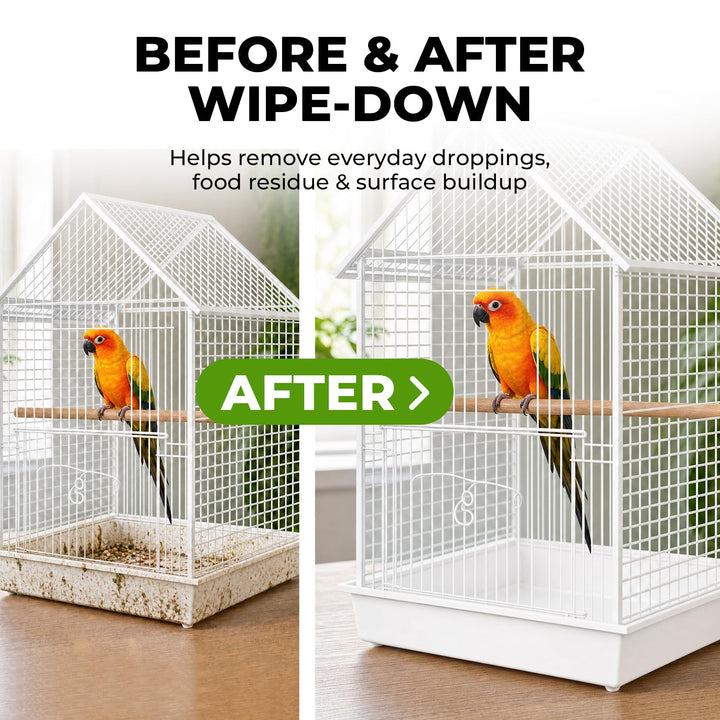 Utadaho Bird Cage Cleaning Wipes, Unscented Wipes for Parrots &amp; Pet Birds