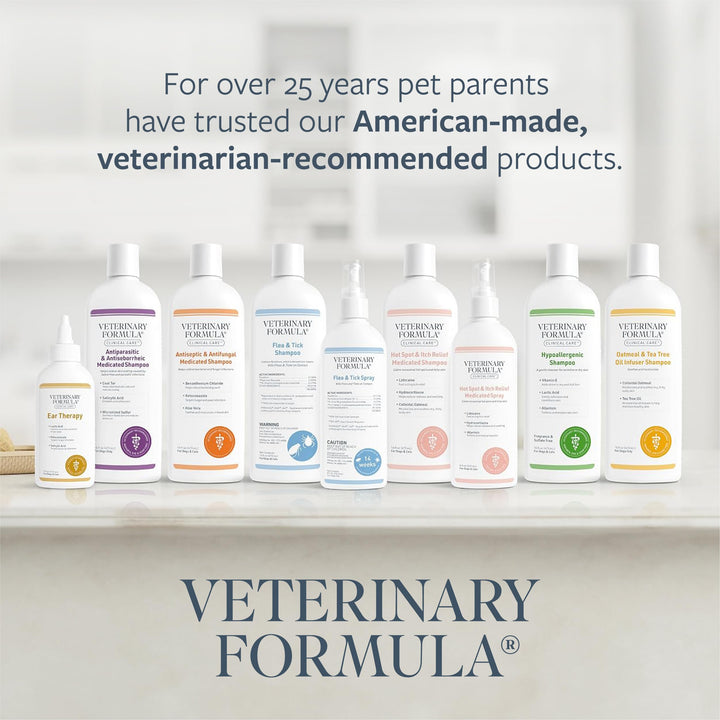 Veterinary Formula Flea and Tick Shampoo for Dogs and Cats, 16 oz