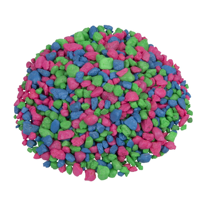 GloFish Aquarium Gravel, Pink, Green &amp; Blue Mix, 5 lbs
