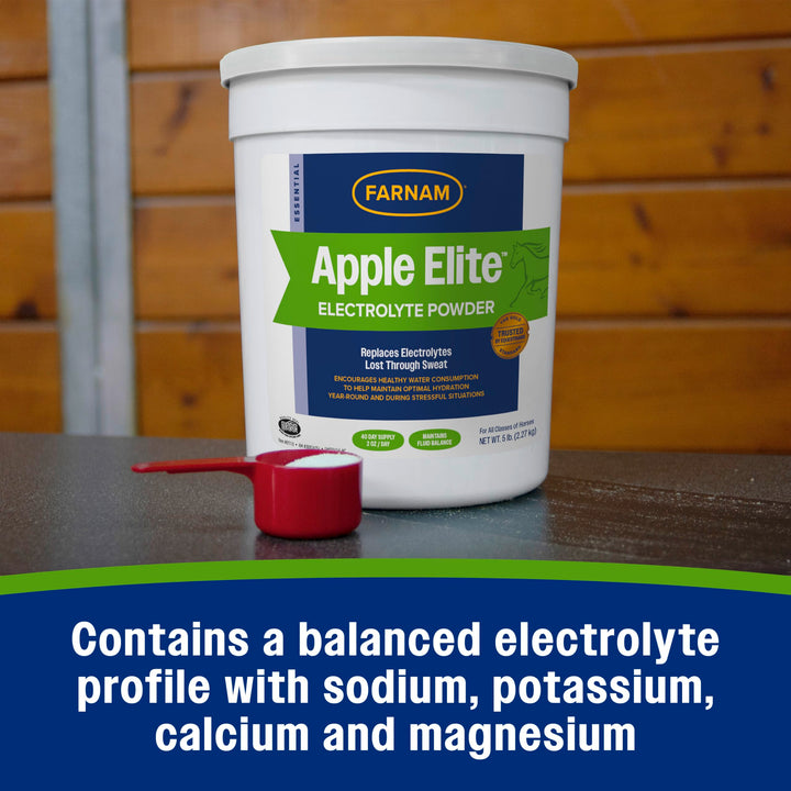 Farnam Apple Elite Horse Electrolytes Powder Supplement, 40 Day Supply