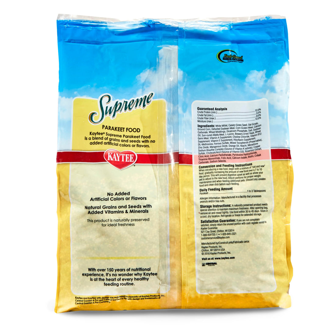 Kaytee Supreme Parakeet Food 5 Pounds