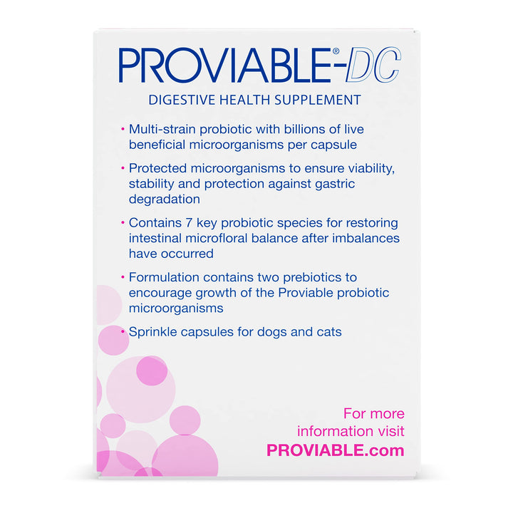 Nutramax Proviable Probiotics for Dogs &amp; Cats, Sprinkle Capsules, 30ct