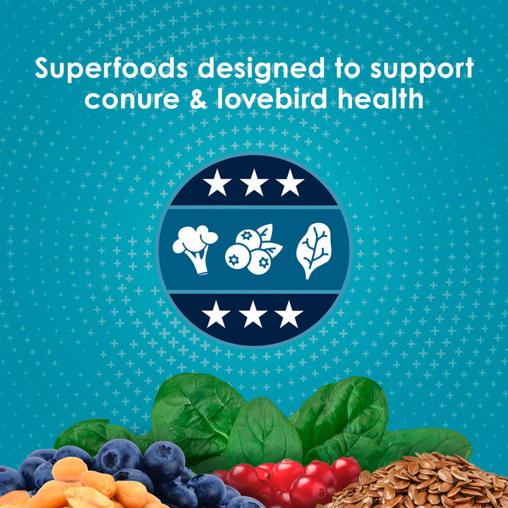 Kaytee Forti-Diet Pro Health Nourish+Protect Conure &amp; Lovebird Food, 4 lb