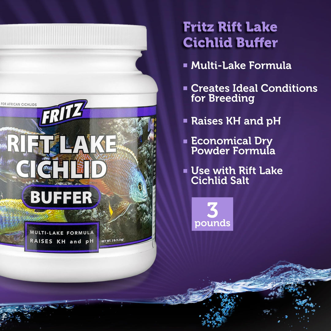 Fritz Aquatics Rift Lake Cichlid Buffer Multi-Lake Formula Raises KH &amp; pH (3-Pound)