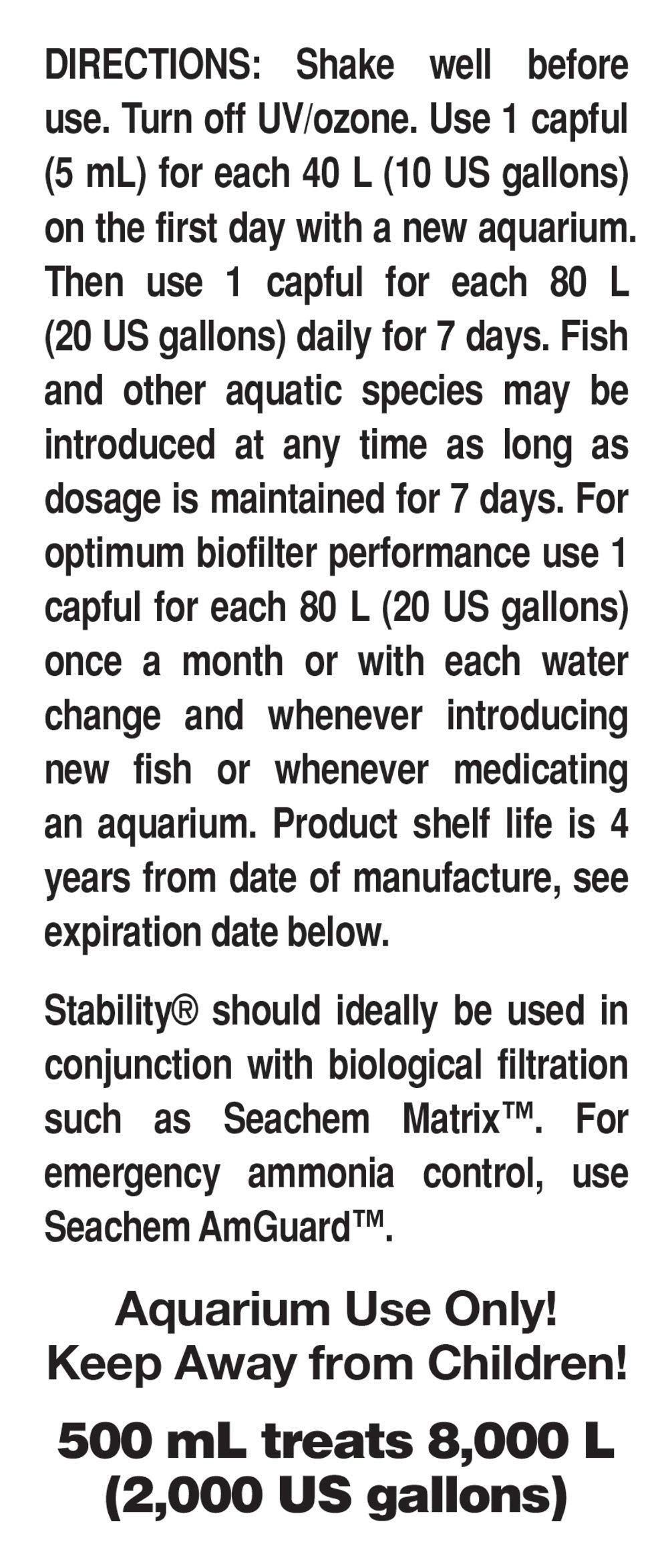Seachem Stability 500 mL / 17 fl. oz.