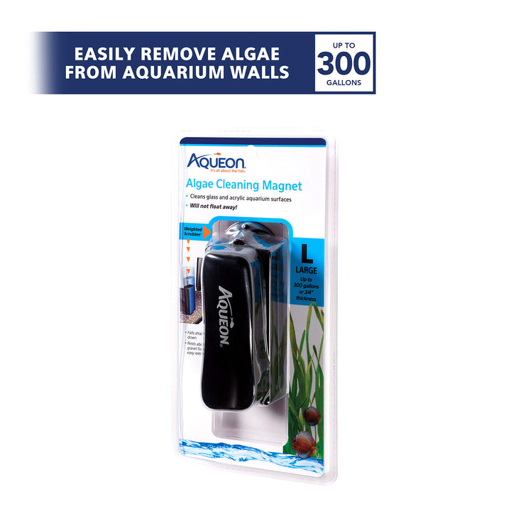Aqueon Aquarium Algae Scraper, Fish Tank Magnetic Glass Cleaner for Glass/Acrylic, Large