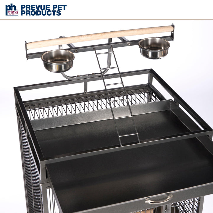 Prevue Pet Products Wrought Iron Select Bird Cage - L, Black Hammertone