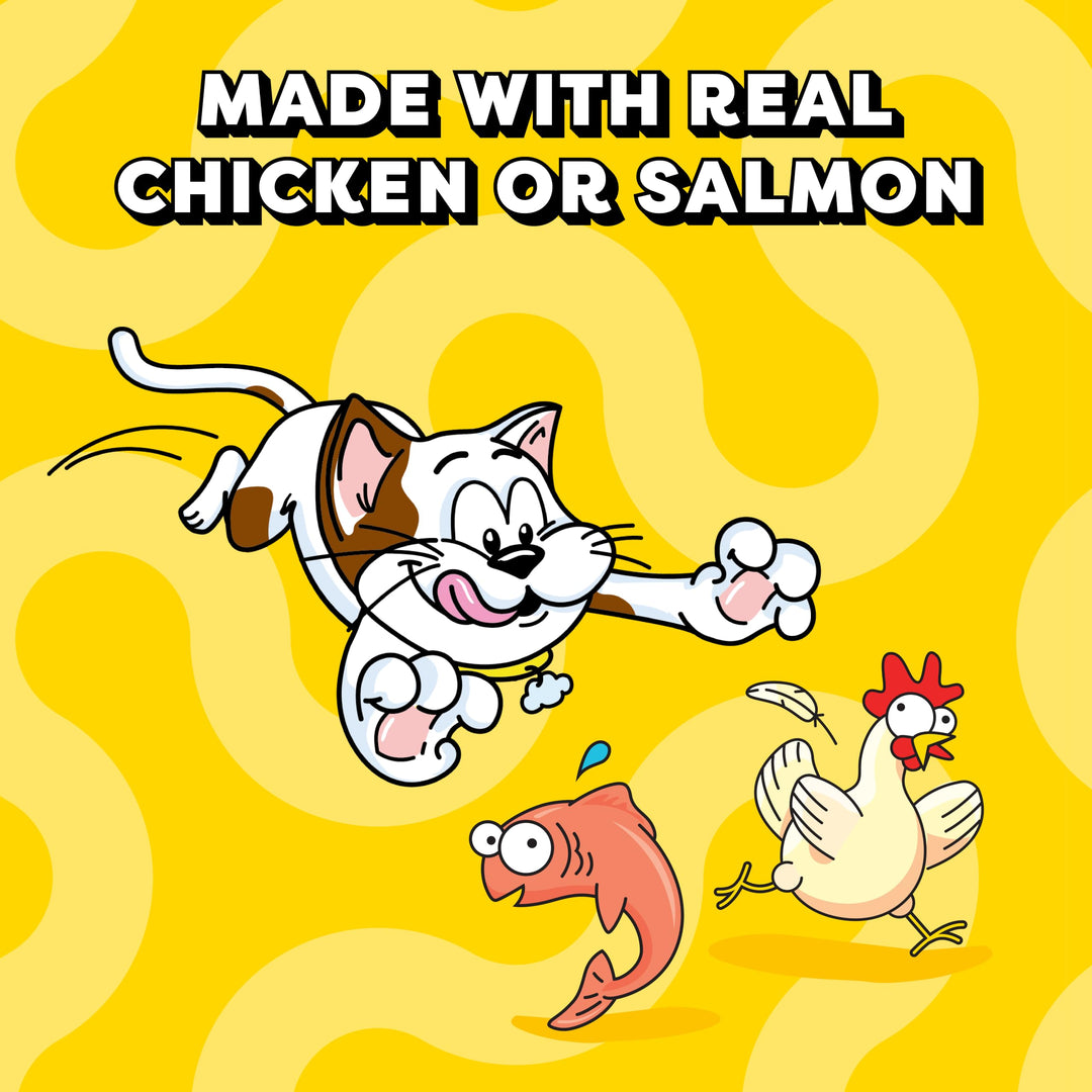 Temptations Creamy Puree Lickable Cat Treats, Chicken &amp; Salmon, 16 Count