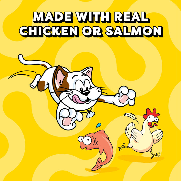 Temptations Creamy Puree Lickable Cat Treats, Chicken &amp; Salmon, 16 Count