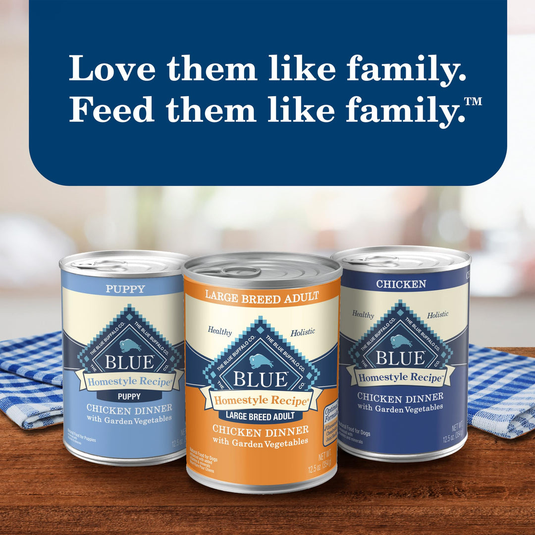 Blue Buffalo Homestyle Recipe Chicken Adult Wet Dog Food, 12.5 oz, 12 ct