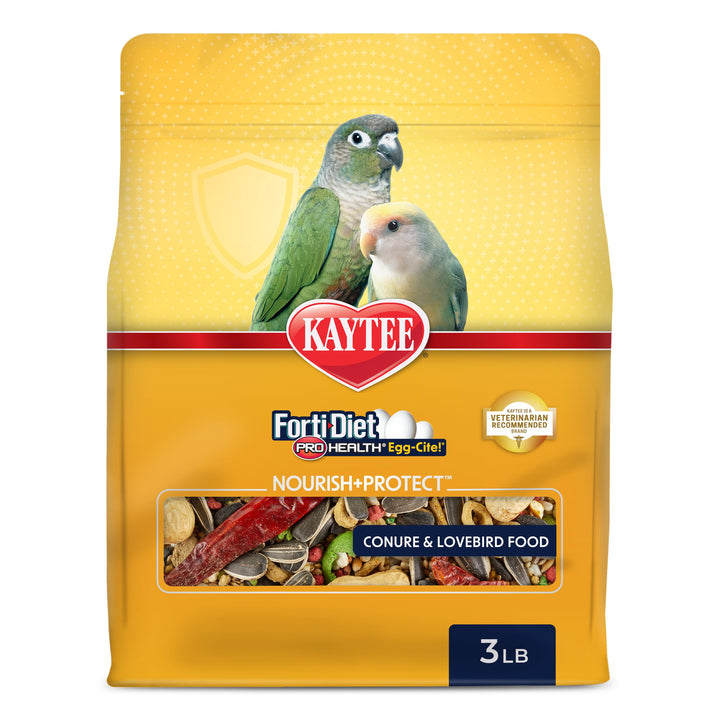 Kaytee Forti-Diet Pro Health Egg-Cite Pet Conure &amp; Lovebird Food, 3 Pound